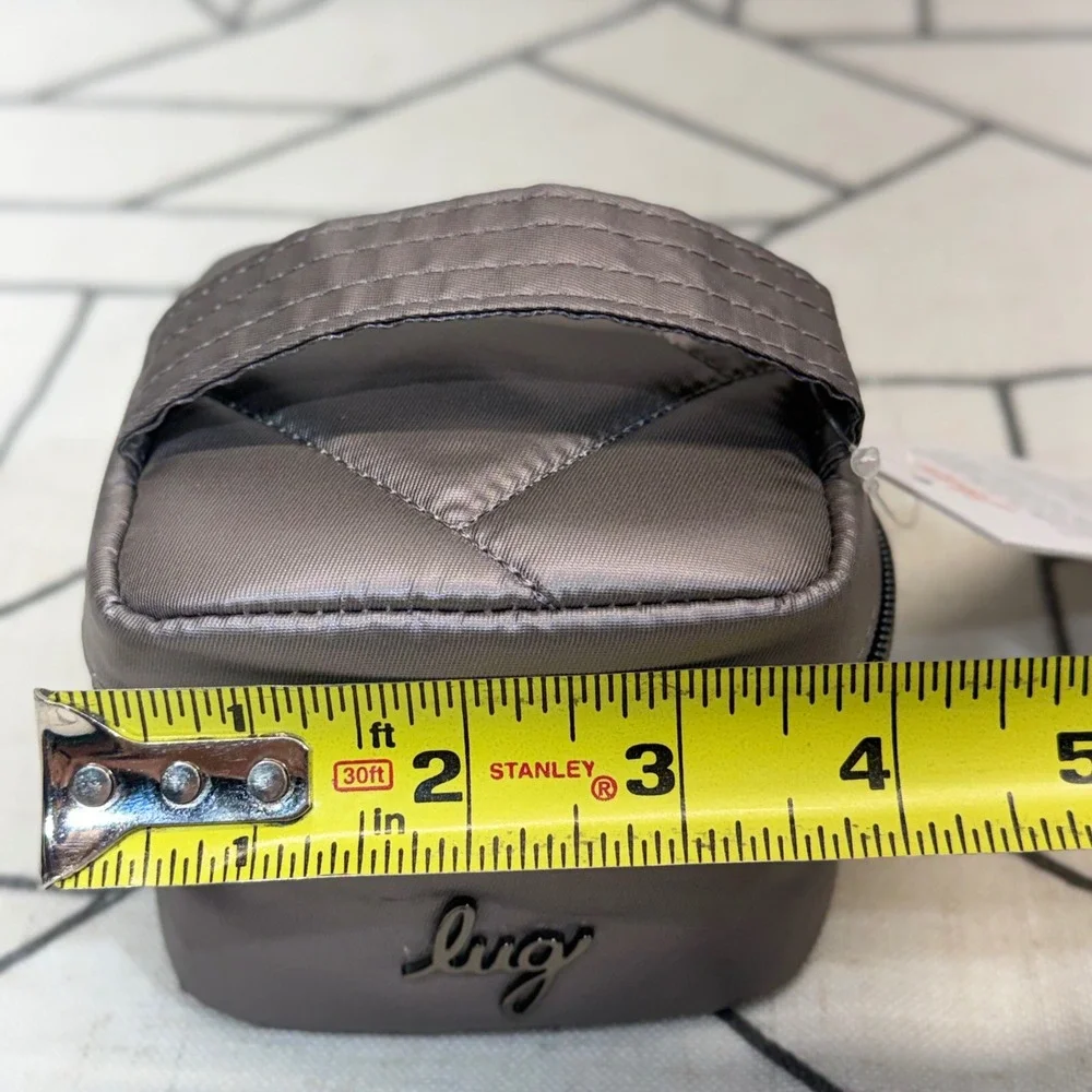 Lug Mini Swiz Jewelry Box OS Metallic Pearl Quilted Travel Case NWT